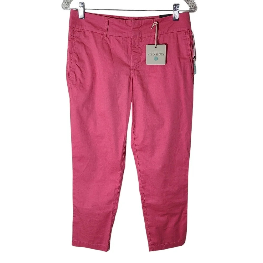 Kut from‎ the Kloth Siena cropped pants trousers for stitch fix pink NEW size 4